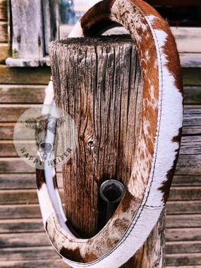 Western Cowhide Steering Wheel Cover